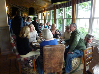 Coffee and cakes at the Lamb Inn