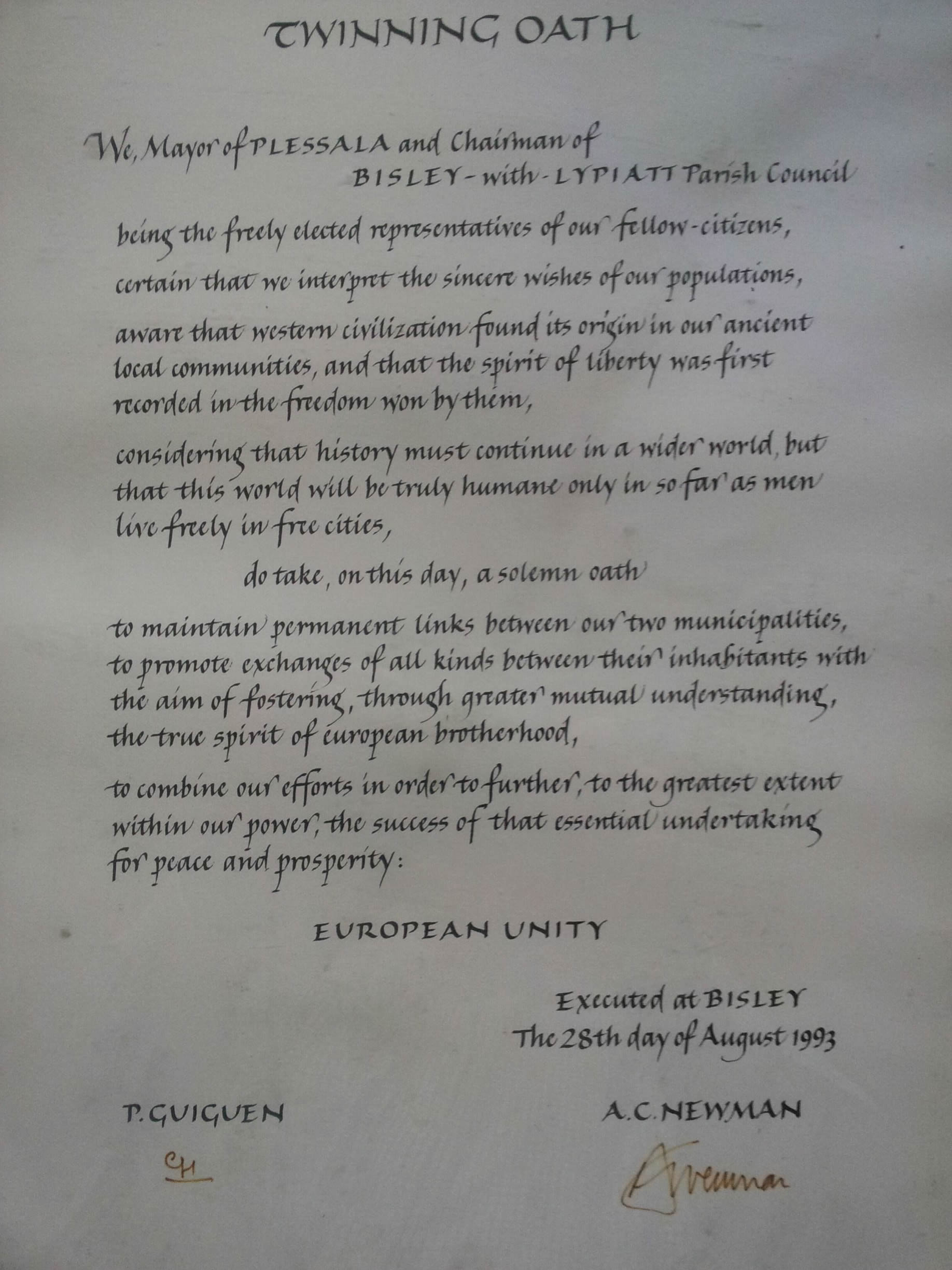 Twinning Charter 1993 English