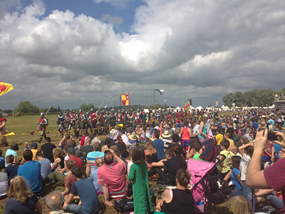 The soldiers arrive in Tewkesbury