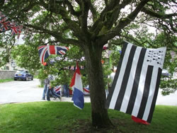Flags a flying